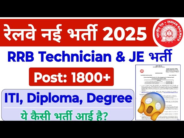 Indian Railways Recruitment 2025 Technician